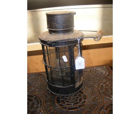 A WWI trench lamp - 33cms high