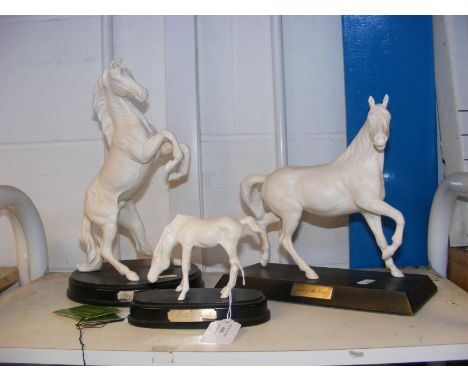 Three Royal Doulton ceramic horse sculptures - 'Spirit of The Wild', 'Spirit of The Wind' and 'Young Spirit' 