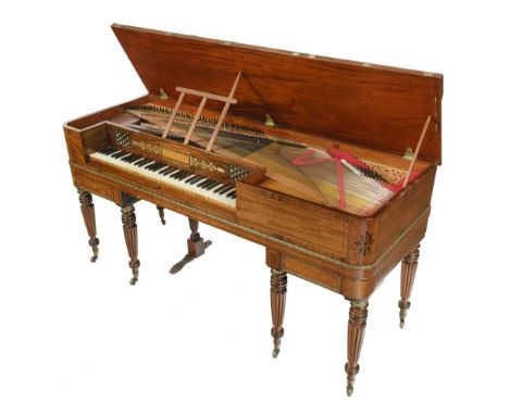 Square piano. A mahogany square piano by John Broadwood &amp; Sons, c. 1815-1820, inscribed serial no. 2555(_) internally (fi