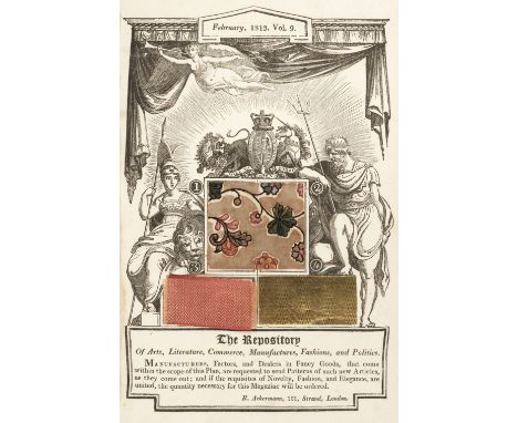 Ackermann (R., publisher). A collection of cloth and paper sample plates, published Ackermann's Repository of Arts, 1809-1815