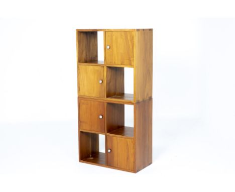 A PAIR OF CABINETS
Fitted with four cupboards and four shelves, can be stacked or not
Stacked measures 160cm x 80cm x 40cm
Co