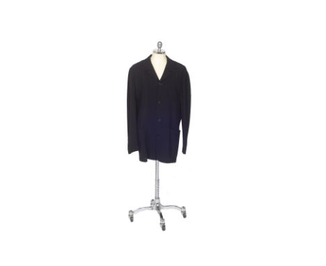 AN HERMES BLACK MEN'S JACKET
Button up blazer by Hermes 

Size label cut out
Size 48
Condition: GOOD - Items have been worn b