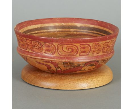 Pre-Columbian ceramic Maya bowl originating in Guatemala, circa 600 C.E.Provenance: Purchased by Robert Dodge of Treasure-Tro
