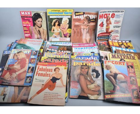 A Large Collection of Vintage Glamour Magazines to Include Some American Examples 
