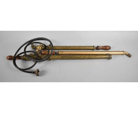 A Collection of Three Vintage Brass Garden Sprays 