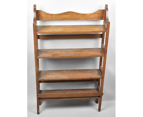 An Edwardian Four Shelf Open Bookcase, 61cm wide 