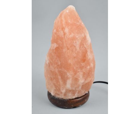 A Modern Himalayan Rock Salt Table Lamp, 25cm high 