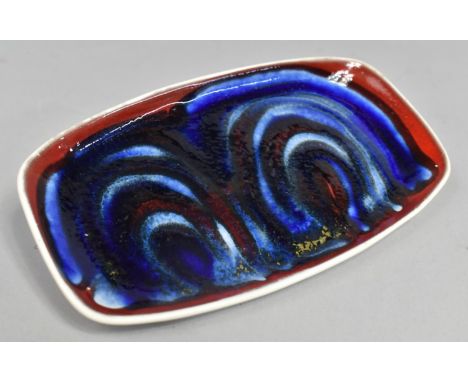 A Poole Delphis Rectagular Dish, 18cm wide 