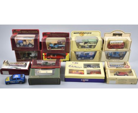 A Collection of Boxed Lledo, Matchbox and Other Vintage Vans and Diecasts 