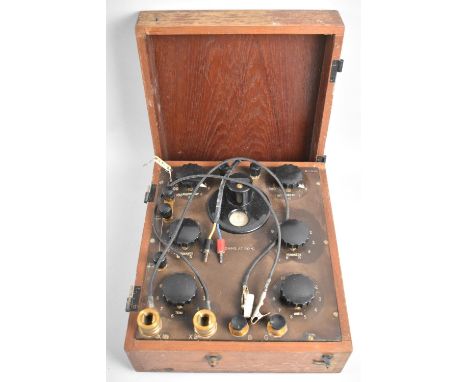 A Vintage Cased Ohm Meter, 26cm Wide 