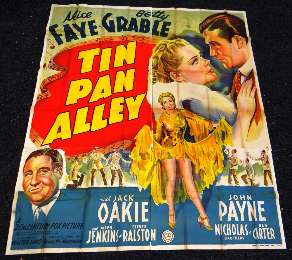 TIN PAN ALLEY original cinema poster from 1940, poster is numbered ...