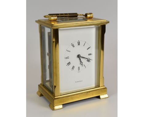A TWENTIETH CENTURY OVERSIZE CARRIAGE CLOCK by Shortland Bowen, England, 15cms high (key with us)
