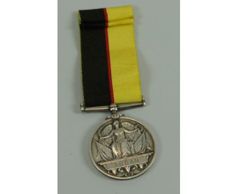 QUEEN VICTORIA SUDAN MEDAL to 4471 PTE W MANNERS I/R WAR R