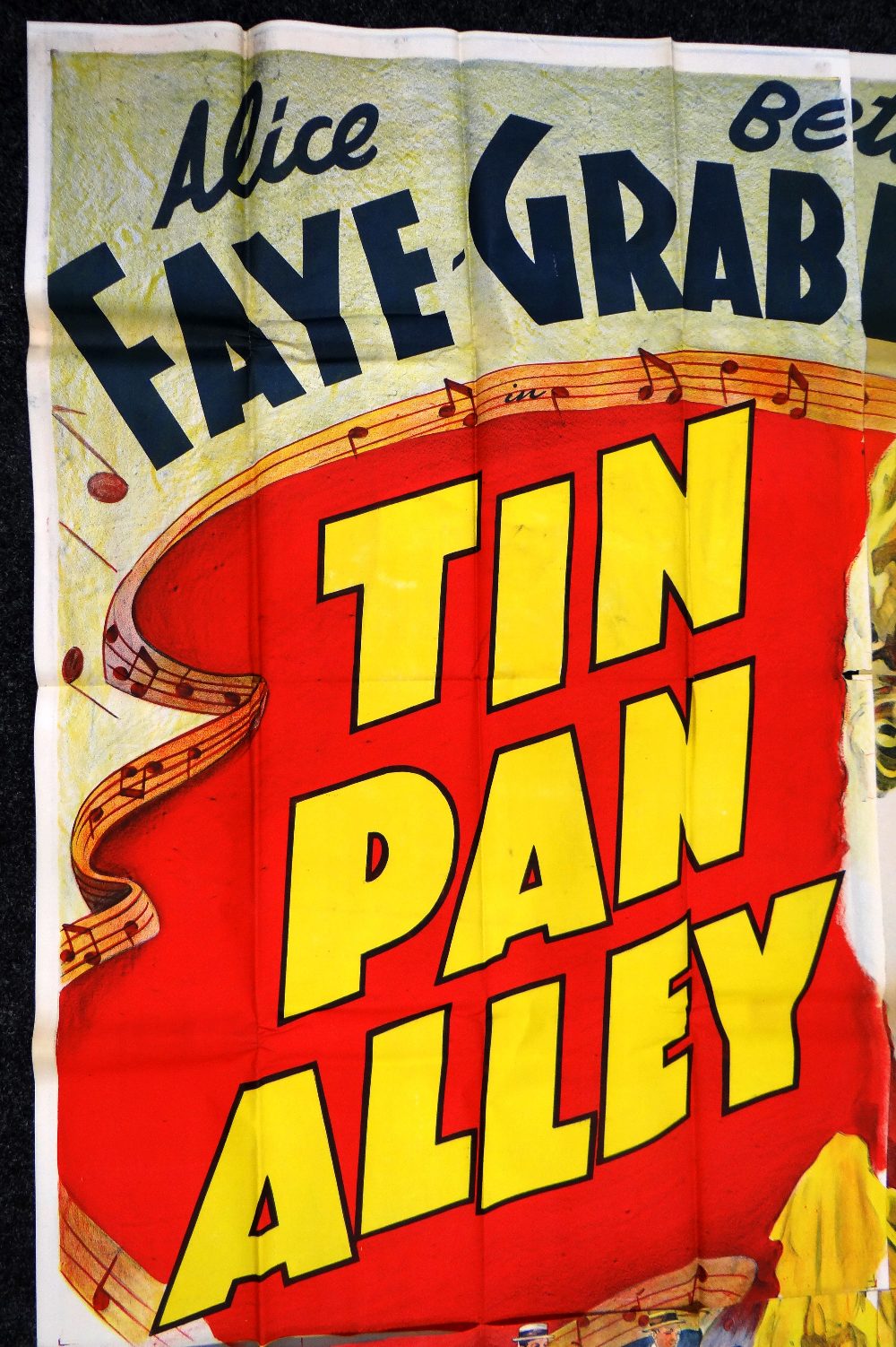 TIN PAN ALLEY original cinema poster from 1940, poster is numbered