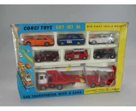 A BOXED CORGI TOYS GIFT SET 48 CAR TRANSPORTER with six cars