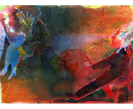 JOHN SELWAY mixed media - entitled `Club King Ace No.24`, signed and dated 1984, 58 x 77cms