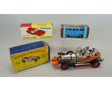 A BOXED CORGI CHITTY CHITTY BANG BANG with figures, a Dinky Toys No.218 Lotus Europer etc