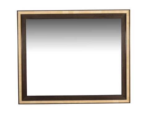 An Obeche wood and shagreen mirror, of recent manufacture, 151cm high, 180cm wideCondition Report: Overall the condition refl