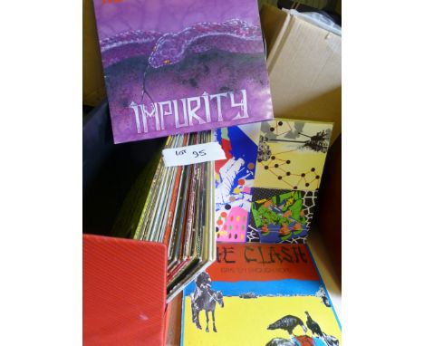 Records : Collection of 32 Punk albums in red case, incl Clash, Dr Feelgood, Sex Pistols etc.(*coming next* -our first record