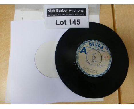 Records : Demo 7" single - The Nashville Teens - That's My Woman - Decca F12542, typed on one side only, well played, fair/go