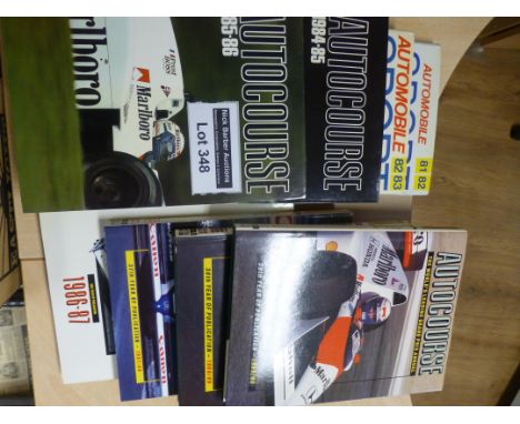 Motor Racing : Automobile Sport 1981-82, and 1982-83, plus Autocourse quality hardback book from 1984-85 to 1989-90, all vgc 