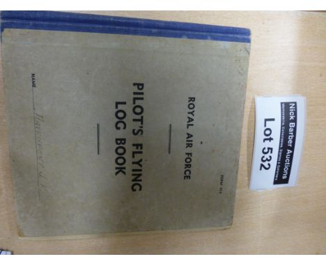 Collectables : Militaria - World War II Pilot RAF log book, J K Davenport, fascinating information, 1943/44.