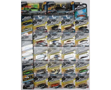 Fast &amp; Furious: A collection of assorted carded and boxed Fast &amp; Furious vehicles, Mattel and some Hot Wheels. Three 