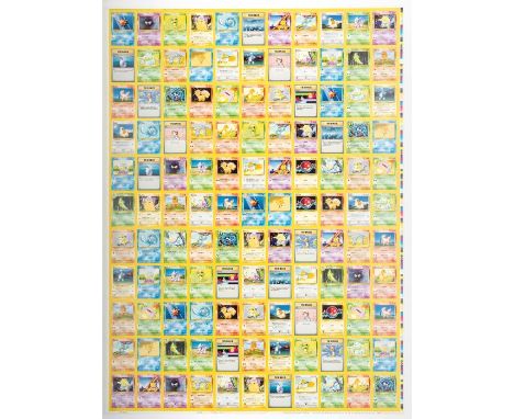 Pokemon: A collection of three uncut Pokemon Base Set 4th Print, printers sheets to comprise:&nbsp;'Property of Wizards of th