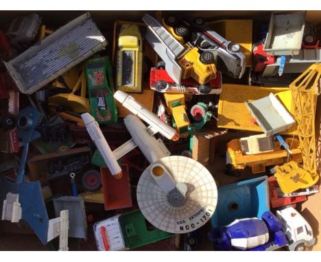 Diecast: A quantity of assorted playworn diecast vehicles to include Corgi, Matchbox, Dinky etc. Please study pictures. (one 