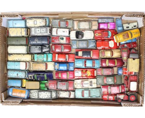 Diecast: A collection of assorted playworn, vintage diecast vehicles to include: various Dinky, Corgi and Matchbox examples. 