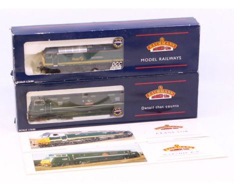 Bachmann: A boxed Bachmann OO Gauge, Class 42 Warship Diesel D832 'Onslaught' BR Green, 32-051; together with another boxed B