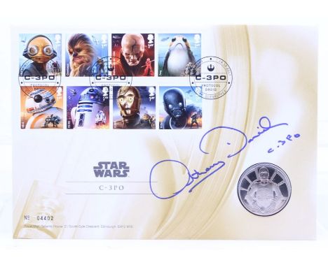 Star Wars: A Royal Mint, Star Wars C-3PO Medallic First Day Cover, signed by Anthony Daniels, No. 04402.&nbsp;