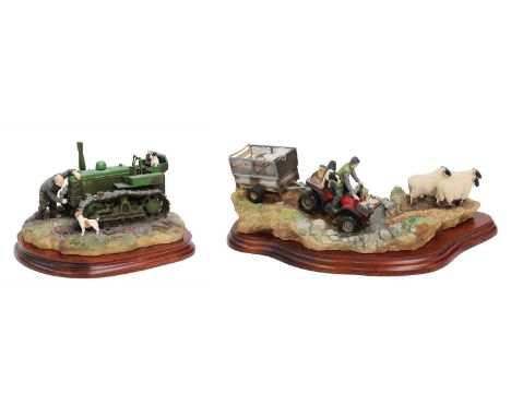 Border Fine Arts 'All in a Day's Work' (Farmer on ATV Herding Sheep), model No. B0593 by Kirsty Armstrong, limited edition 13