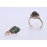 Two 9 ct gold rings. 5.7 grammes total weight.