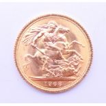 A 1968 gold sovereign.