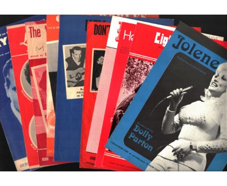 Sheet Music collection. Jolene, Light up the fire, Here you come again, Rosie, Don`t let the rain  come down and more. Up to 