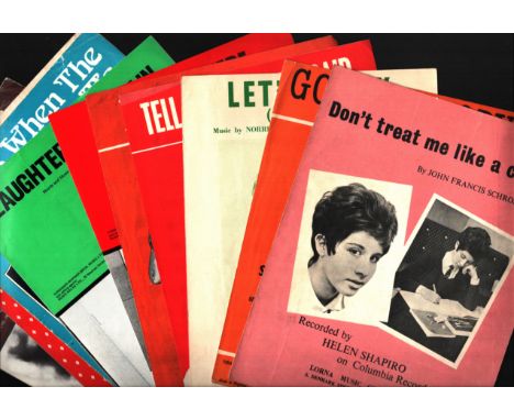 Sheet Music collection. Don’t treat me like a child, Goody-Goody, Let’s Talk, Tell me what he said, Dance On, Going nowhere a