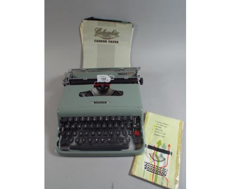 A Portable Olivetti Lettera 22 Typewriter with Instruction Books. 