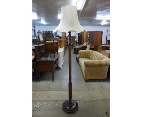 A beech standard lamp 