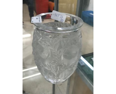 A Lalique Bagatelle vase with bird decoration, signed to base