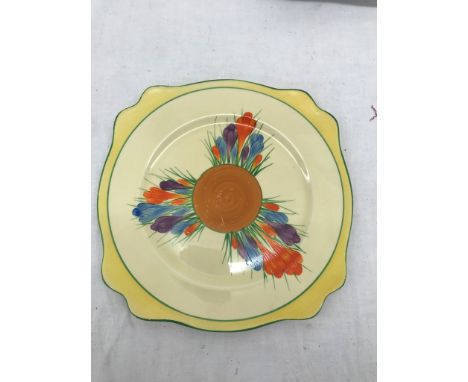 A Clarice Cliff crocus pattern tea plate
