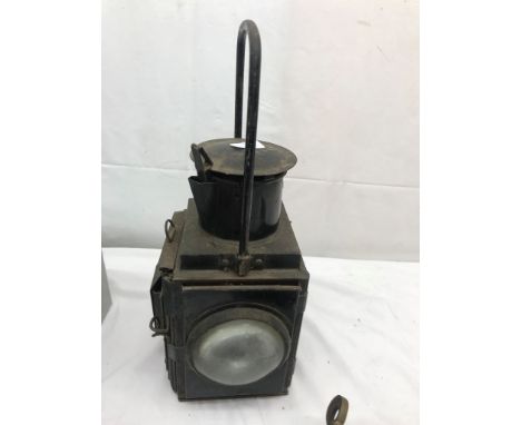 A vintage railway lamp