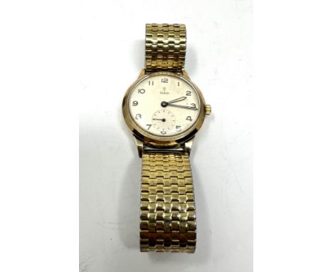 Vintage 9ct gold rolex tudor gents wristwatch the watch is ticking