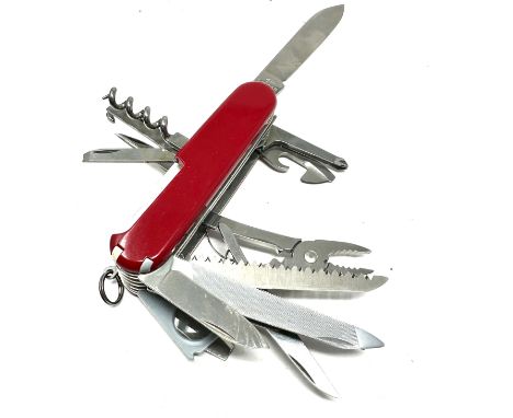 Large swiss army knife multi blade knife very good condition 