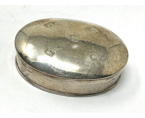 Vintage silver snuff box weight 38g