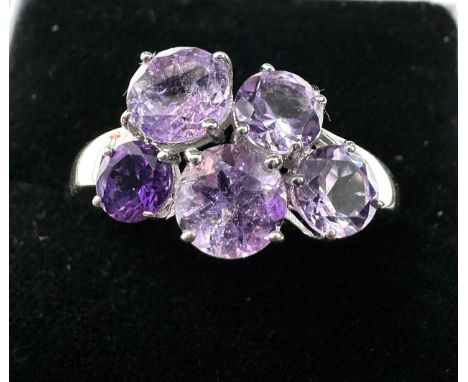 Gemporia Rose du Maroc Amethyst Ring with Moroccan Amethyst in Sterling Silver 2.70cts with c.o.a