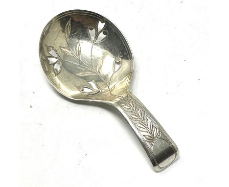 Antique georgian silver tea caddy spoon 