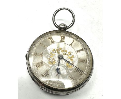 Antique silver dial waltham mass open face pocket watch 