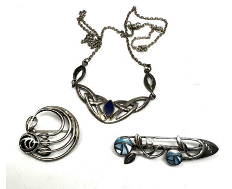 selection of celtic silver jewellery 