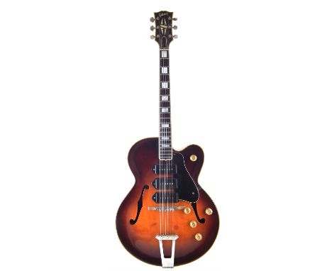Gibson 1949 ES-5 archtop guitar, serial number A-3420 stamped to the back of the headstock, finished in sunburst with multi p